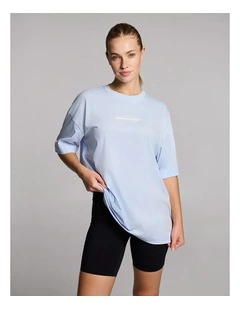 Baggy Fit Tee in Light Sky Blue