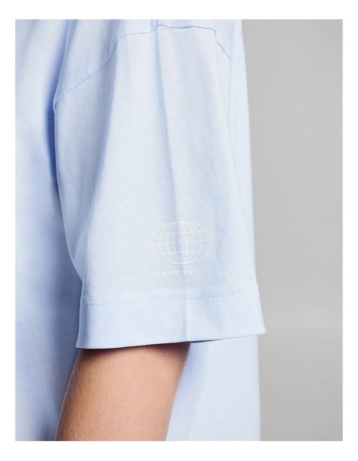 Baggy Fit Tee in Light Sky Blue image 5