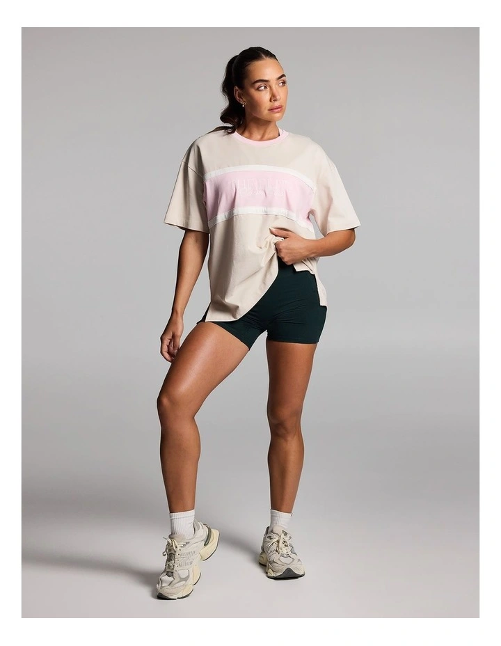 Blocked Loose Fit Tee in Alabaster image 5