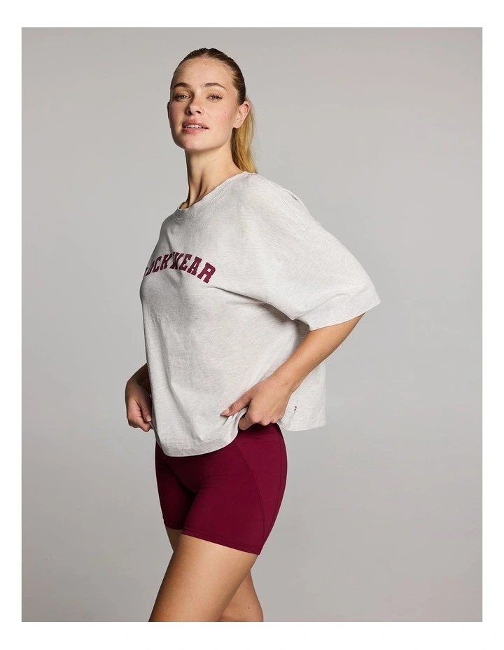 Oversize Boxy Tee in Light Grey Marle image 3