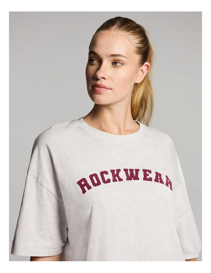 Oversize Boxy Tee in Light Grey Marle image 4