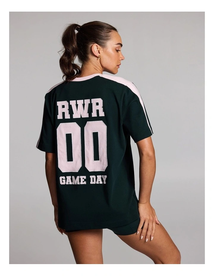 Blocked Graphic Tee in Forest image 2