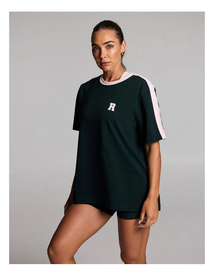 Blocked Graphic Tee in Forest image 3