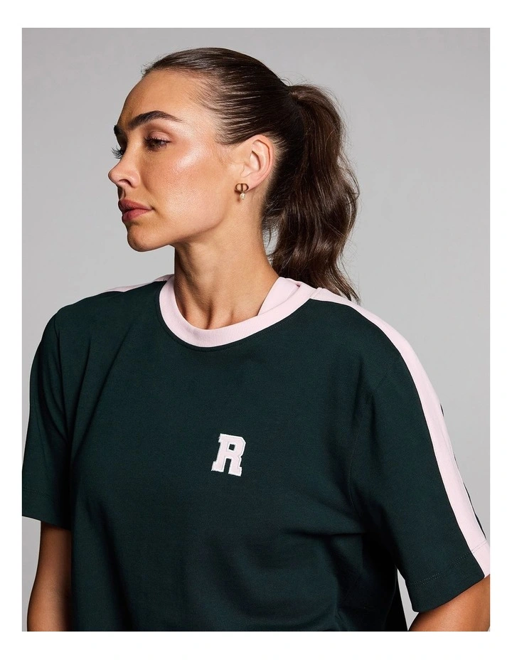 Blocked Graphic Tee in Forest image 4