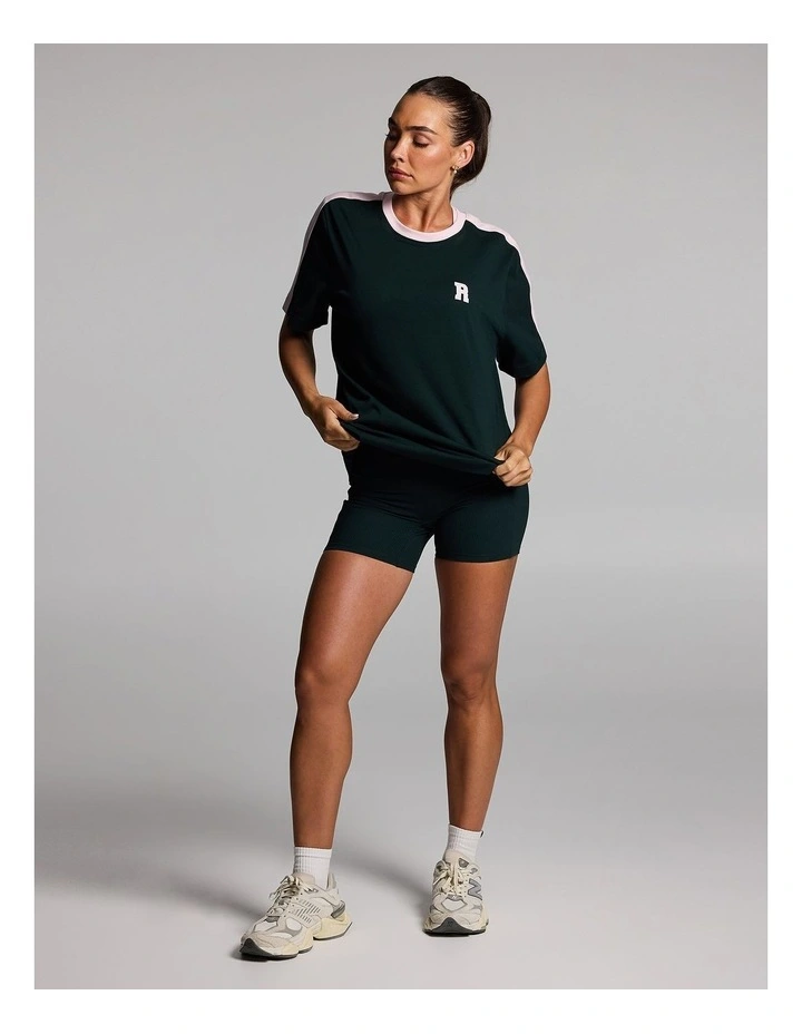 Blocked Graphic Tee in Forest image 5