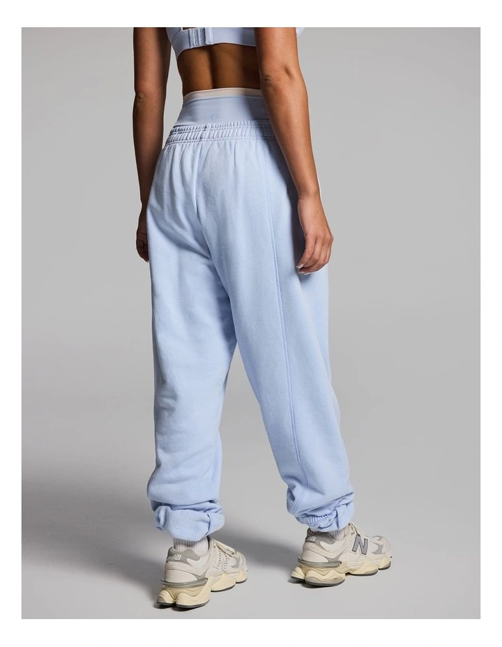 Cotton Fleece Joggers in Light Sky Blue image 2