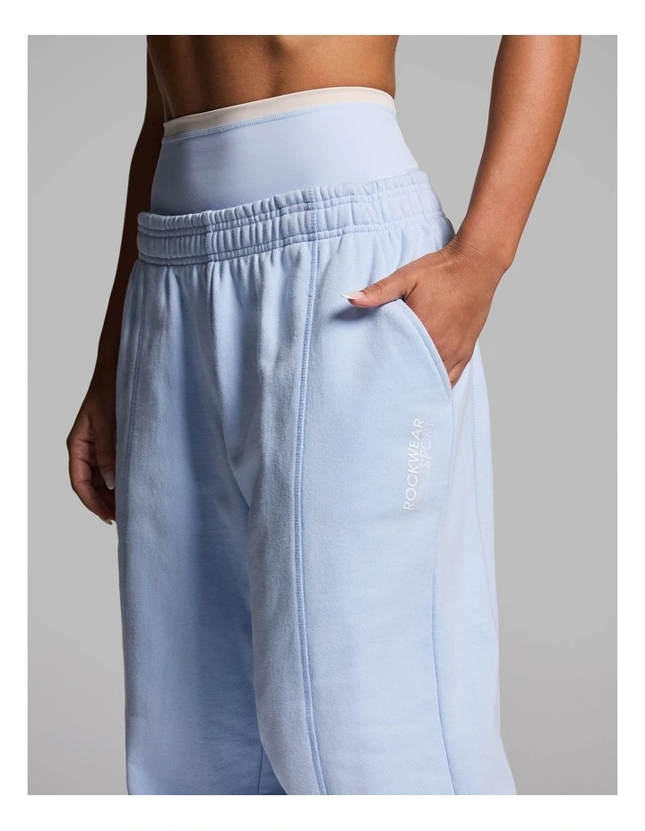 Cotton Fleece Joggers in Light Sky Blue image 4