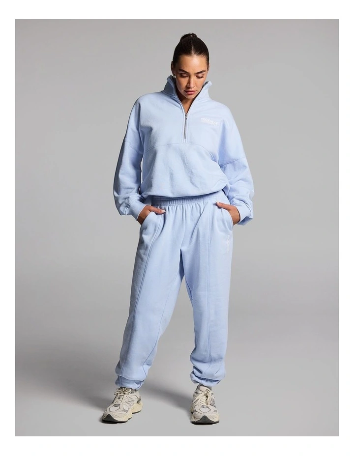 Cotton Fleece Joggers in Light Sky Blue image 6