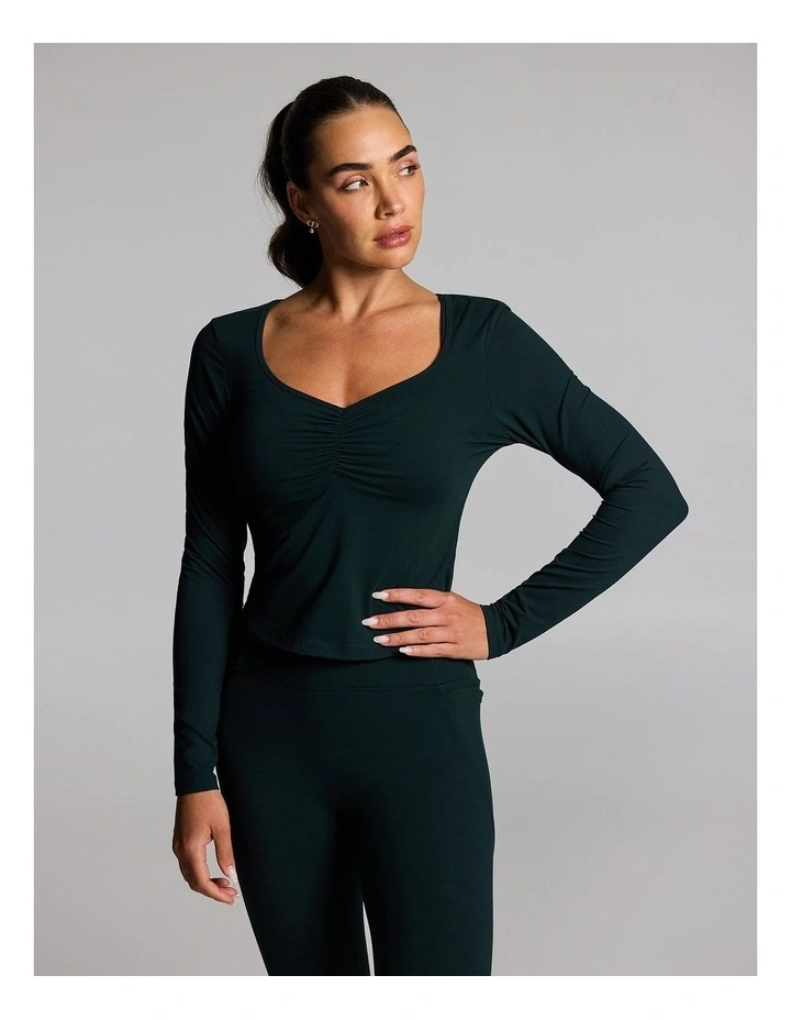 Luxesoft Long Sleeve Top in Forest image 1