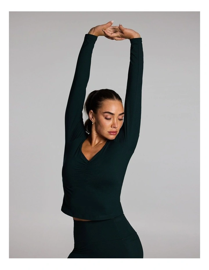Luxesoft Long Sleeve Top in Forest image 3
