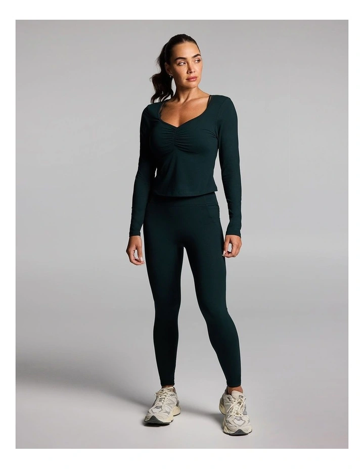 Luxesoft Long Sleeve Top in Forest image 5