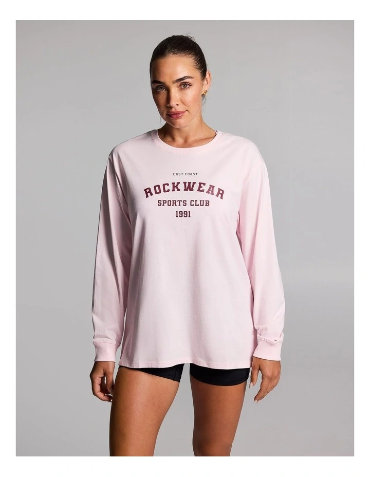 Loose Fit Long Sleeve Tee in Rose Quartz image 1