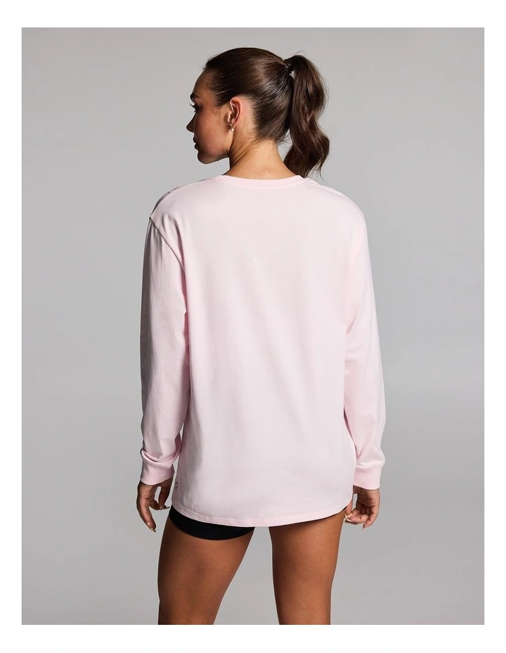 Loose Fit Long Sleeve Tee in Rose Quartz image 2