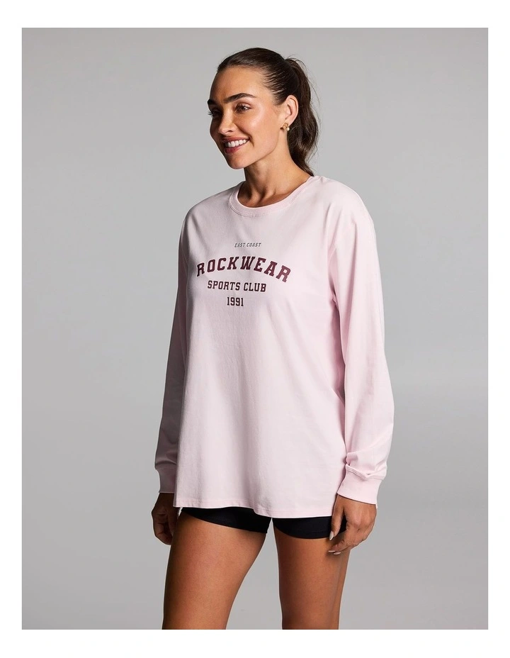 Loose Fit Long Sleeve Tee in Rose Quartz image 3