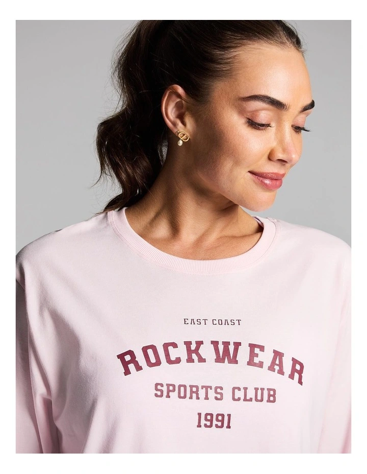 Loose Fit Long Sleeve Tee in Rose Quartz image 4