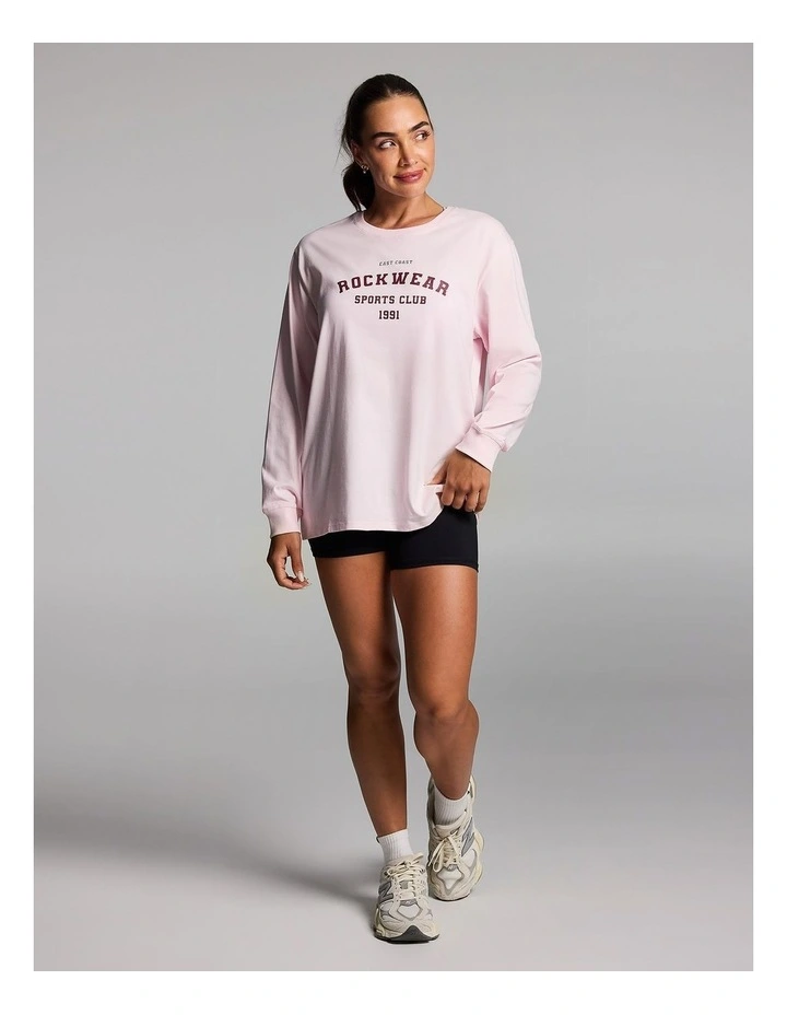 Loose Fit Long Sleeve Tee in Rose Quartz image 5