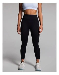 No Front Seam Pocket Ankle Grazer Tights in Black