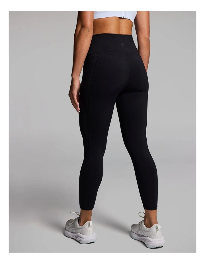 No Front Seam Pocket Ankle Grazer Tights in Black image 2