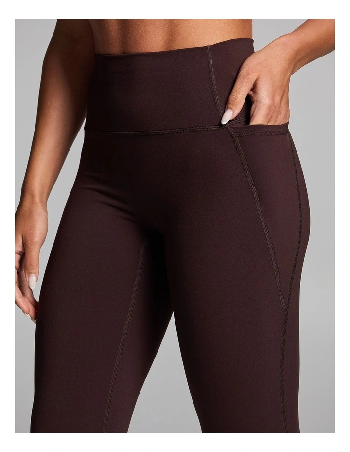 No Front Seam Pocket Ankle Grazer Tights in Cocoa image 4
