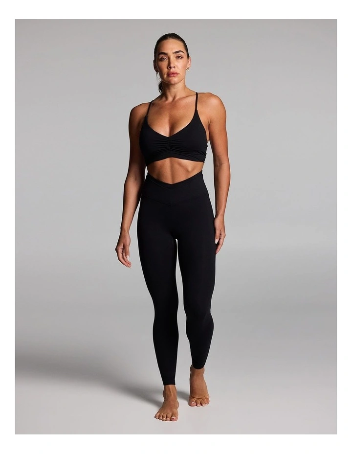 Double Waistband Full Length Tights in Black image 5