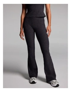 Balance Slim Fit Flared Pants in Dark Grey Marle