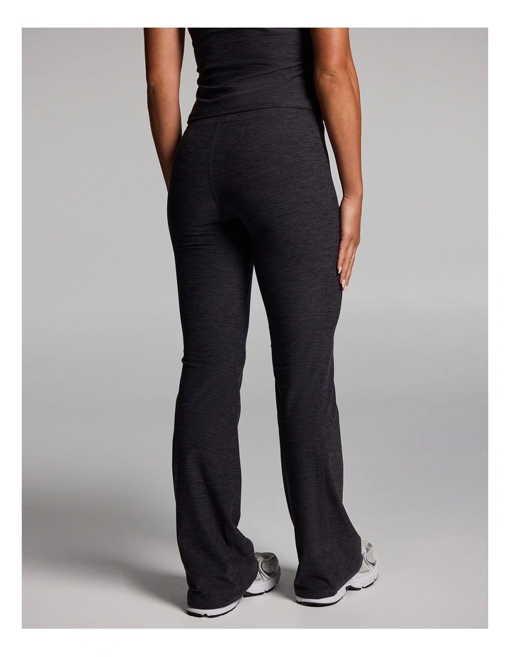 Balance Slim Fit Flared Pants in Dark Grey Marle image 2
