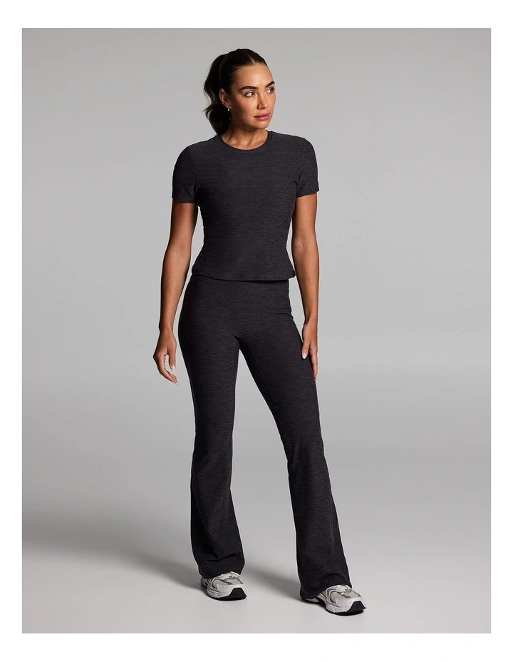 Balance Slim Fit Flared Pants in Dark Grey Marle image 5