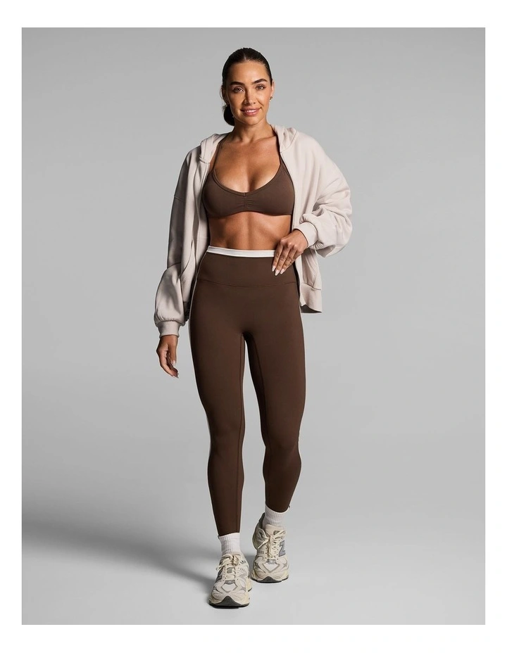 Blocked Full Length Tights in Walnut image 5