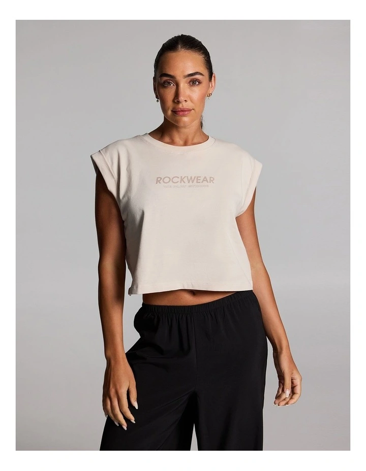 Off Duty Hip Tee in Alabaster image 1