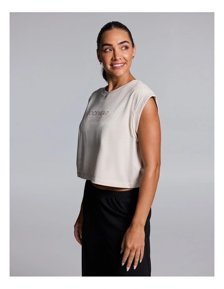 Off Duty Hip Tee in Alabaster image 3