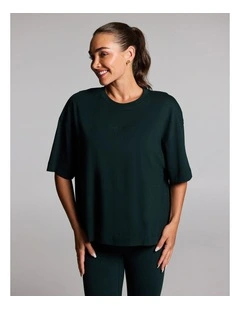 Oversize Boxy Tee Forest in Green