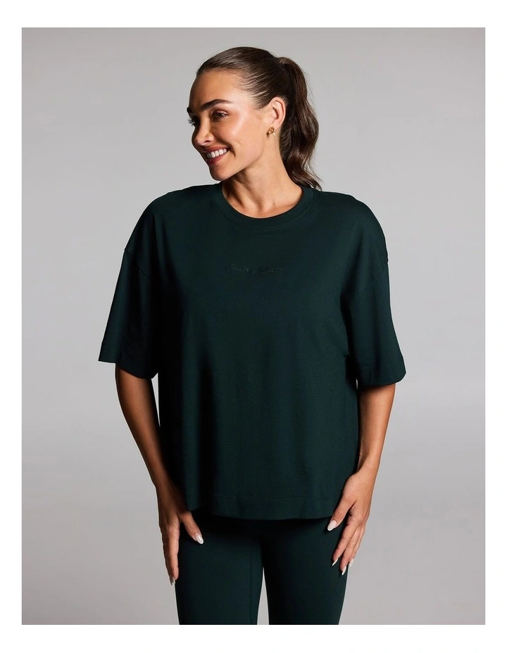 Oversize Boxy Tee Forest in Green image 1