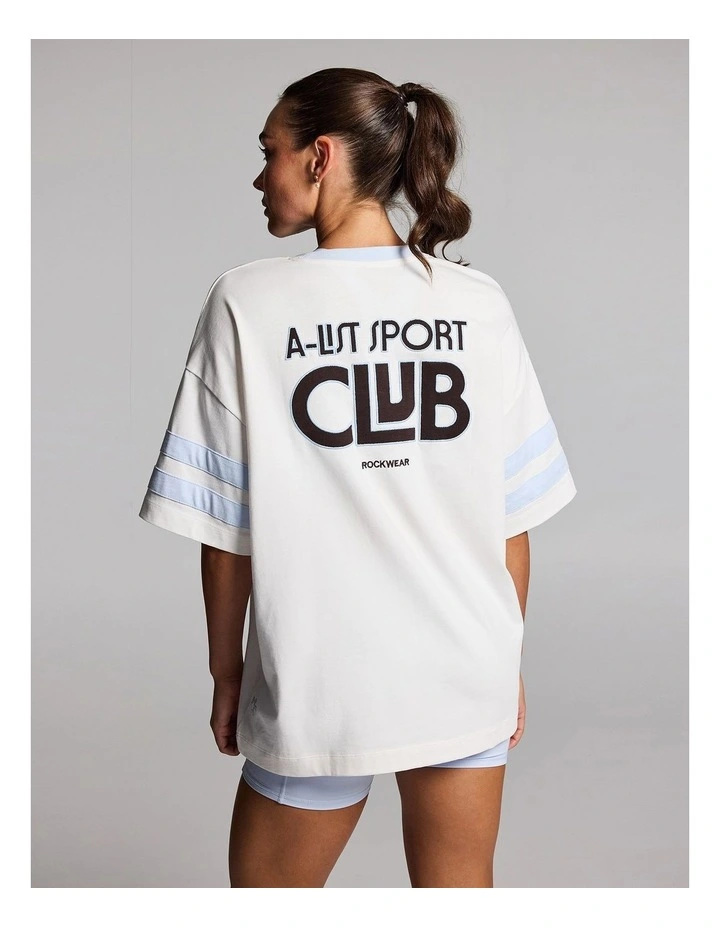 Game Day Oversize Tee in White image 2