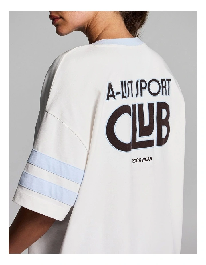 Game Day Oversize Tee in White image 4