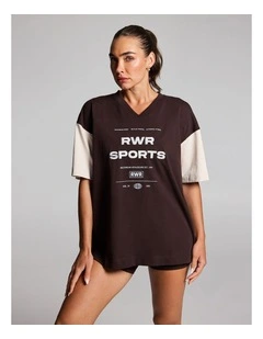 Sideline Oversize Tee in Cocoa