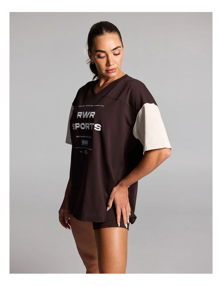 Sideline Oversize Tee in Cocoa image 3
