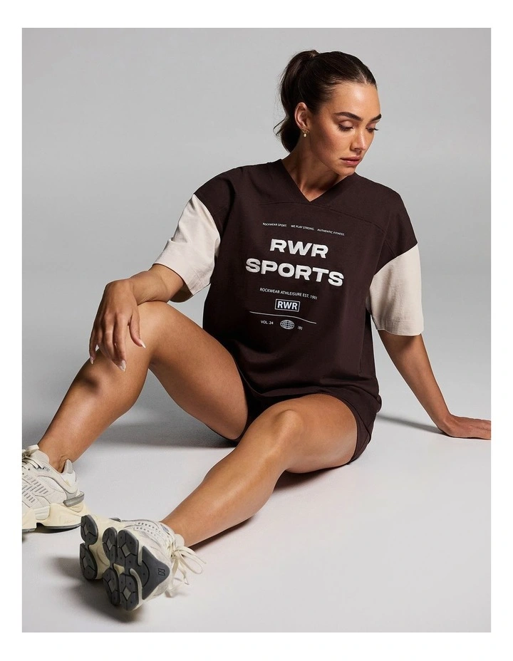 Sideline Oversize Tee in Cocoa image 5