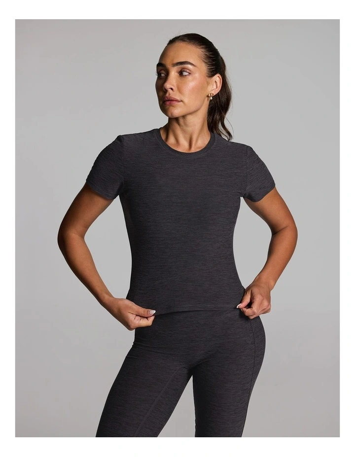 Balance Fitted Tee in Dark Grey Marle image 1