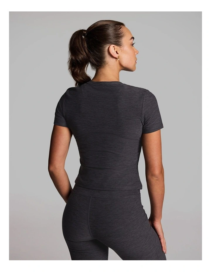 Balance Fitted Tee in Dark Grey Marle image 2