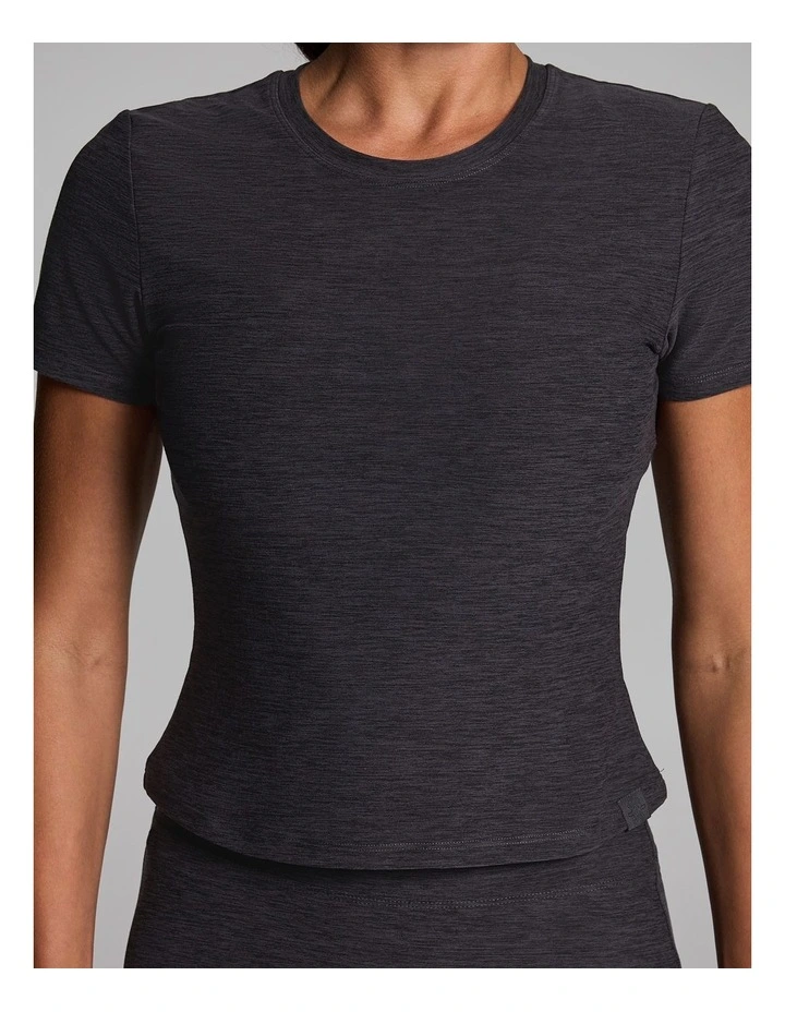 Balance Fitted Tee in Dark Grey Marle image 4