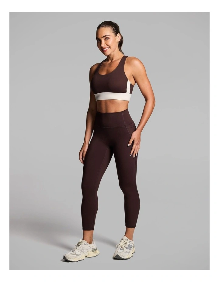 Euphoria Adjustable High Impact Sports Bra in Cocoa/Alabaster image 5