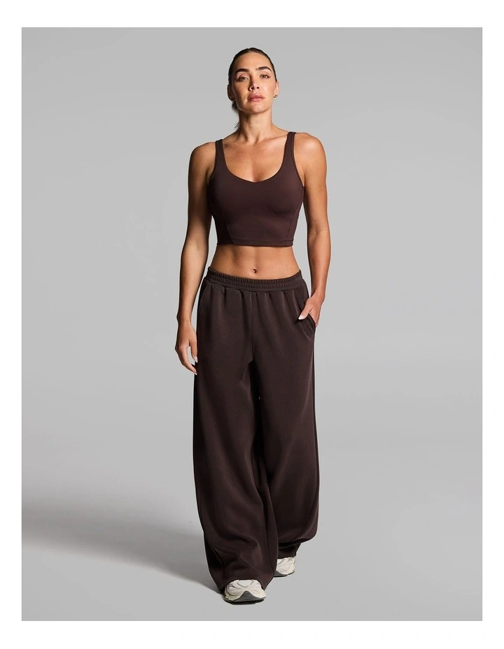 Base One Longline Low Impact Sports Bra in Cocoa image 5