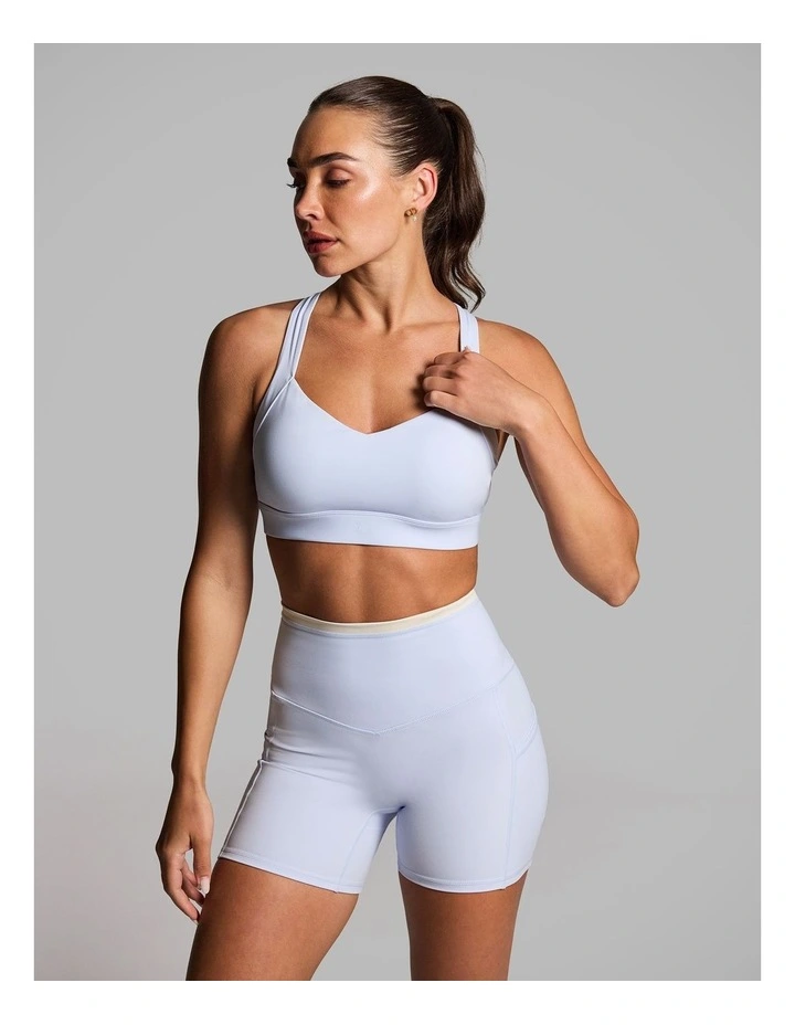 Base One Medium Impact Sports Bra in Light Sky Blue image 1