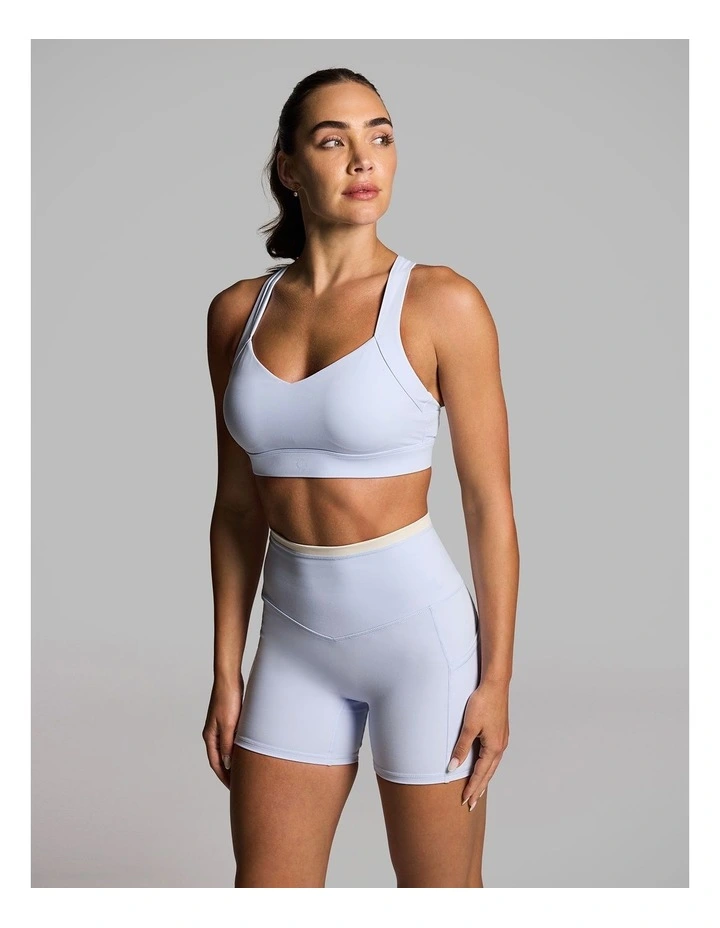 Base One Medium Impact Sports Bra in Light Sky Blue image 3