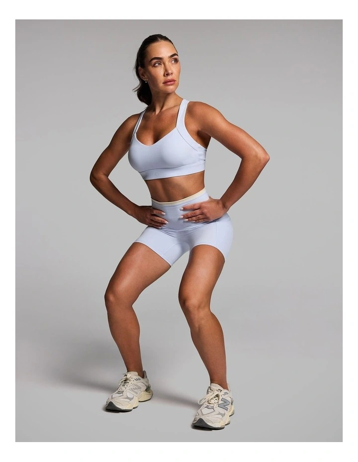 Base One Medium Impact Sports Bra in Light Sky Blue image 5