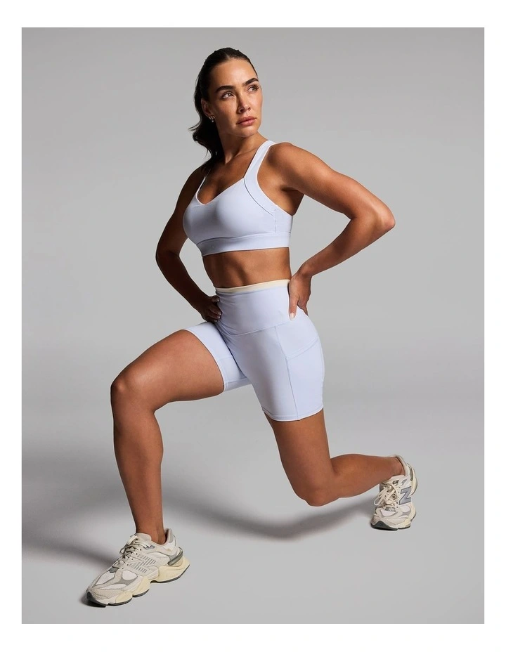 Base One Medium Impact Sports Bra in Light Sky Blue image 6