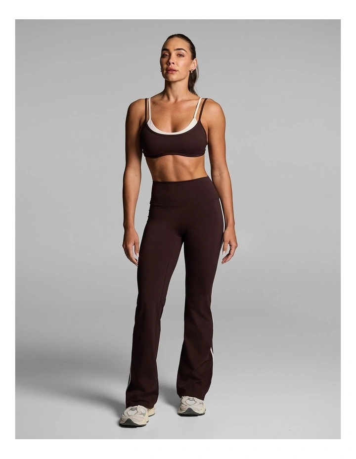 Double Up Low Impact Sports Bra in Cocoa/Alabaster image 5