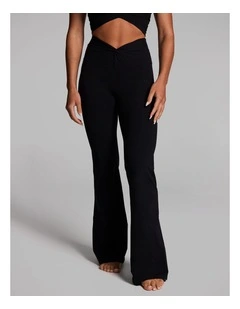 Luxesoft Rouched Low Impact Sports Bra in Black