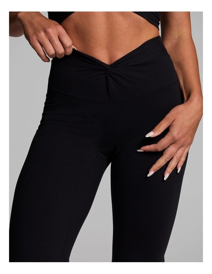 Luxesoft Rouched Low Impact Sports Bra in Black image 4