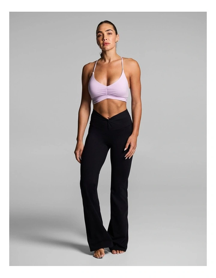 Luxesoft Rouched Low Impact Sports Bra in Sweet Violet image 5